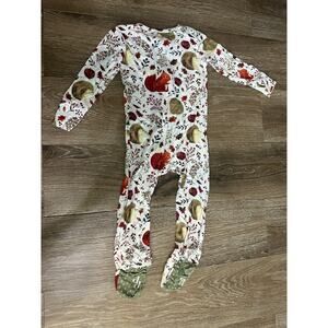 Posh Peanut 18-24M Bamboo Footed Sleeper – Hedgehog, Squirrel & Fox Fall Print